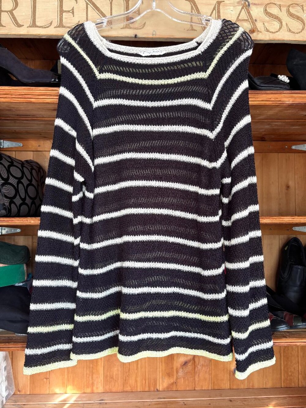 Bianca Nygard Women one size black & white knit sweater/dress